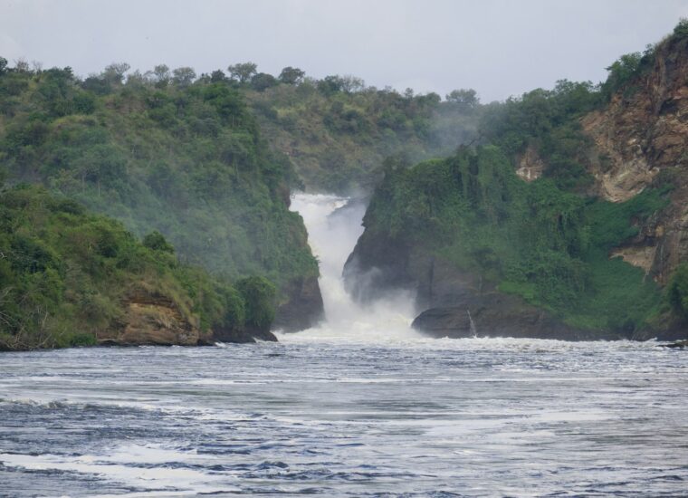 The Nile waterfall in Uganda